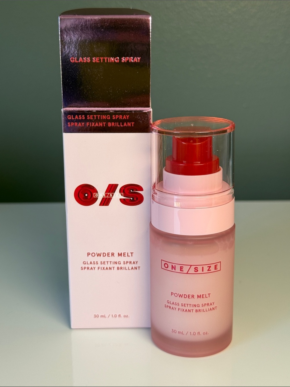 One/Size Powder Melt Glass Setting Spray — travel size, new/unused
